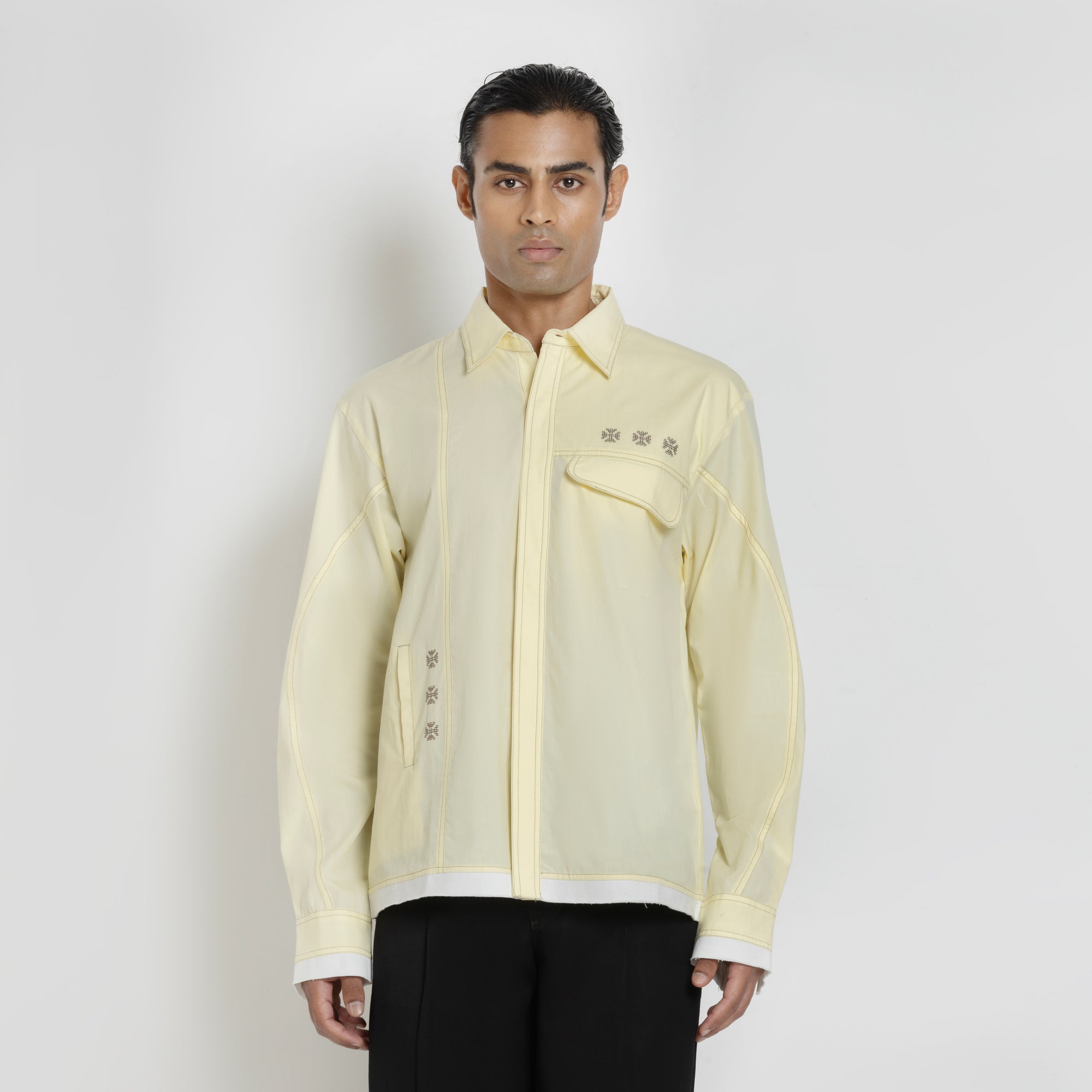 Kara - Deconstructed shirt - Butter Yellow For Men