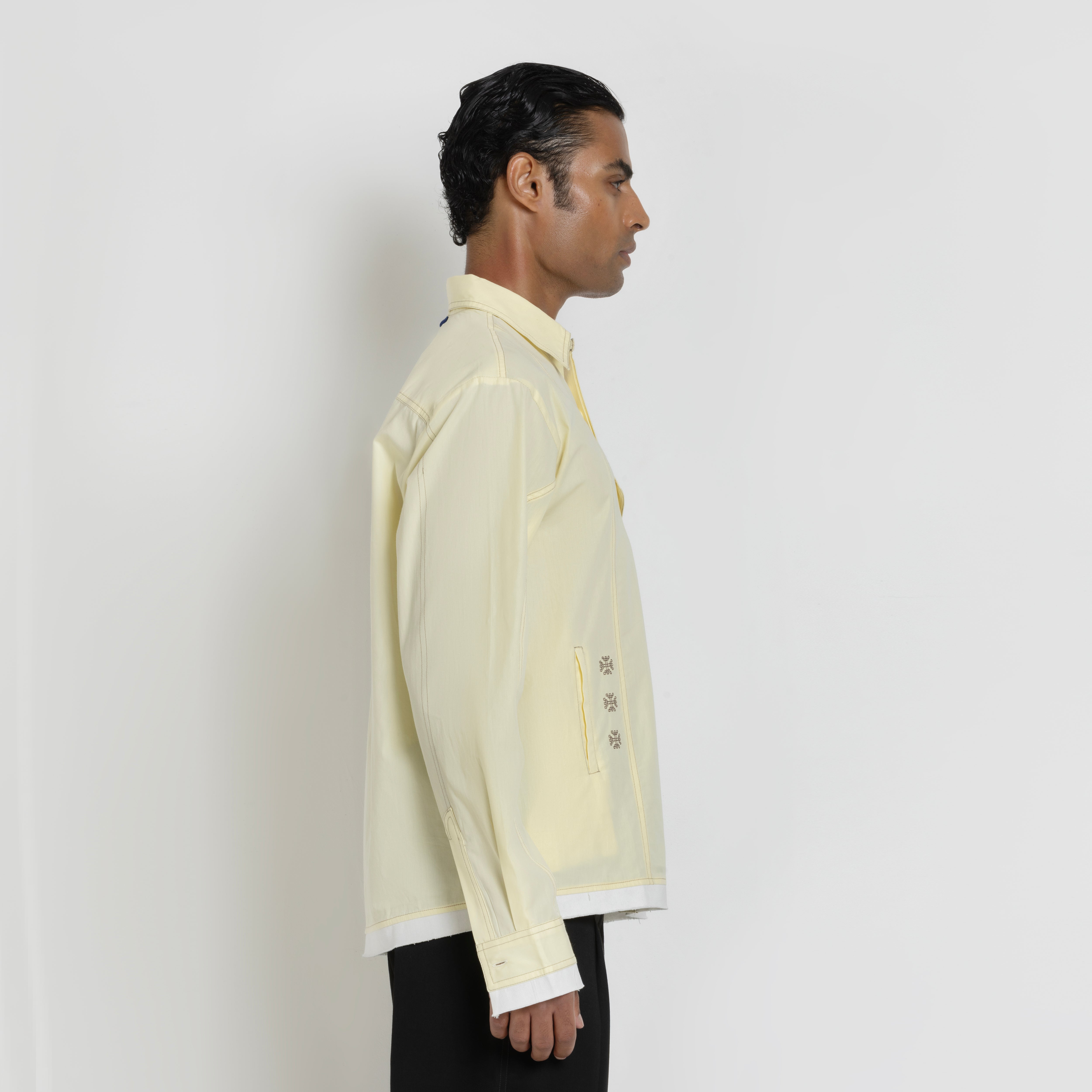 Kara - Deconstructed shirt - Butter Yellow For Men