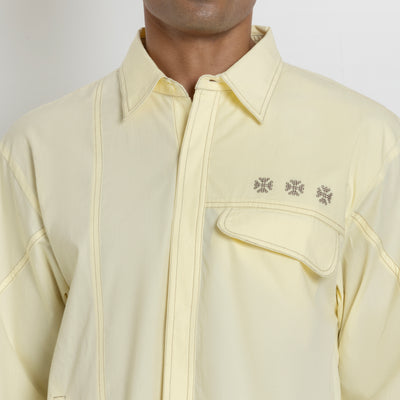 Kara - Deconstructed shirt - Butter Yellow For Men