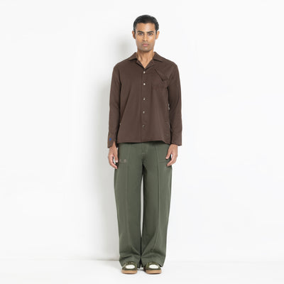 Kara - Workwear Shirt - Dark Brown (Unisex)
