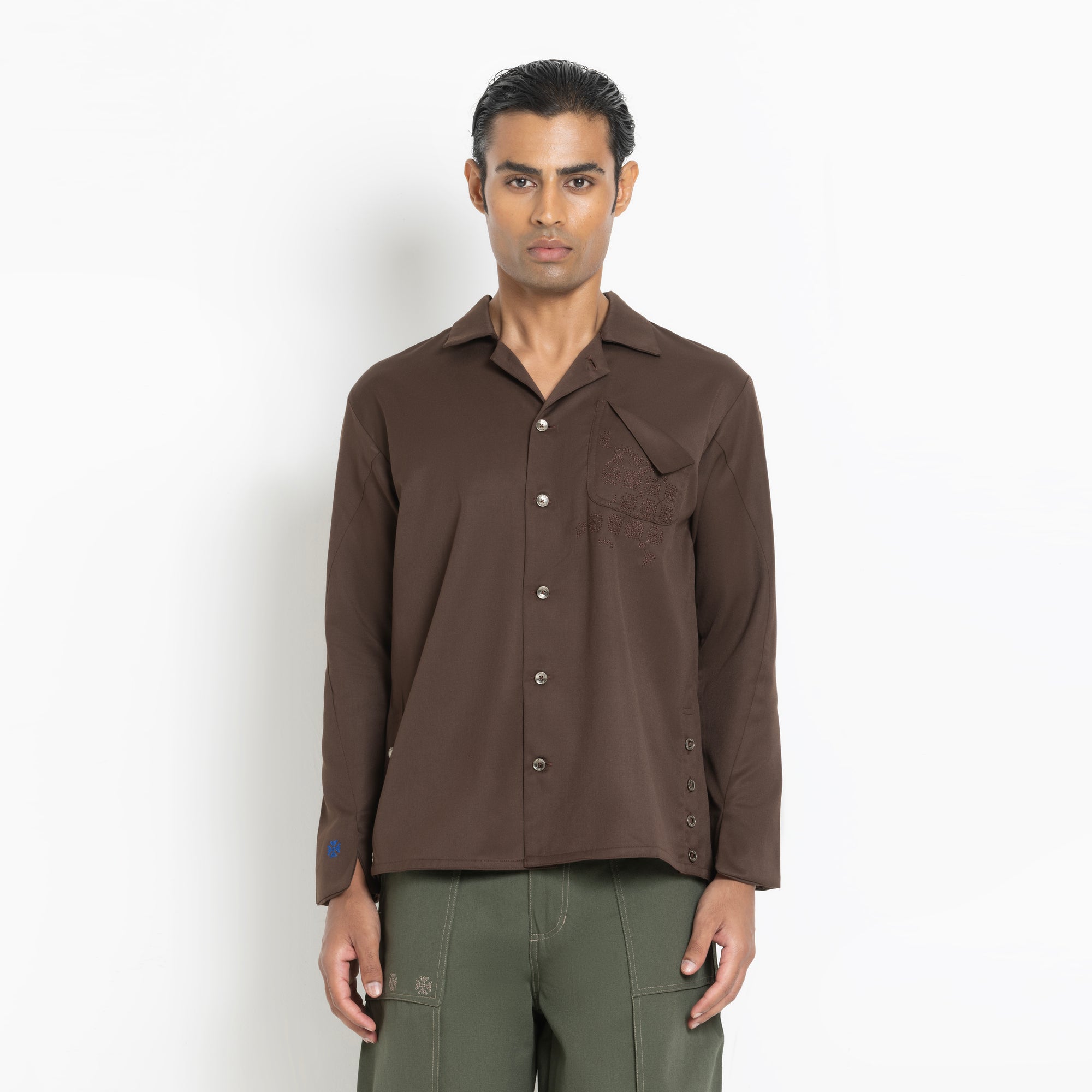 Kara - Workwear Shirt - Dark Brown (Unisex)