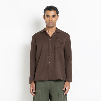 Kara - Workwear Shirt - Dark Brown (Unisex)