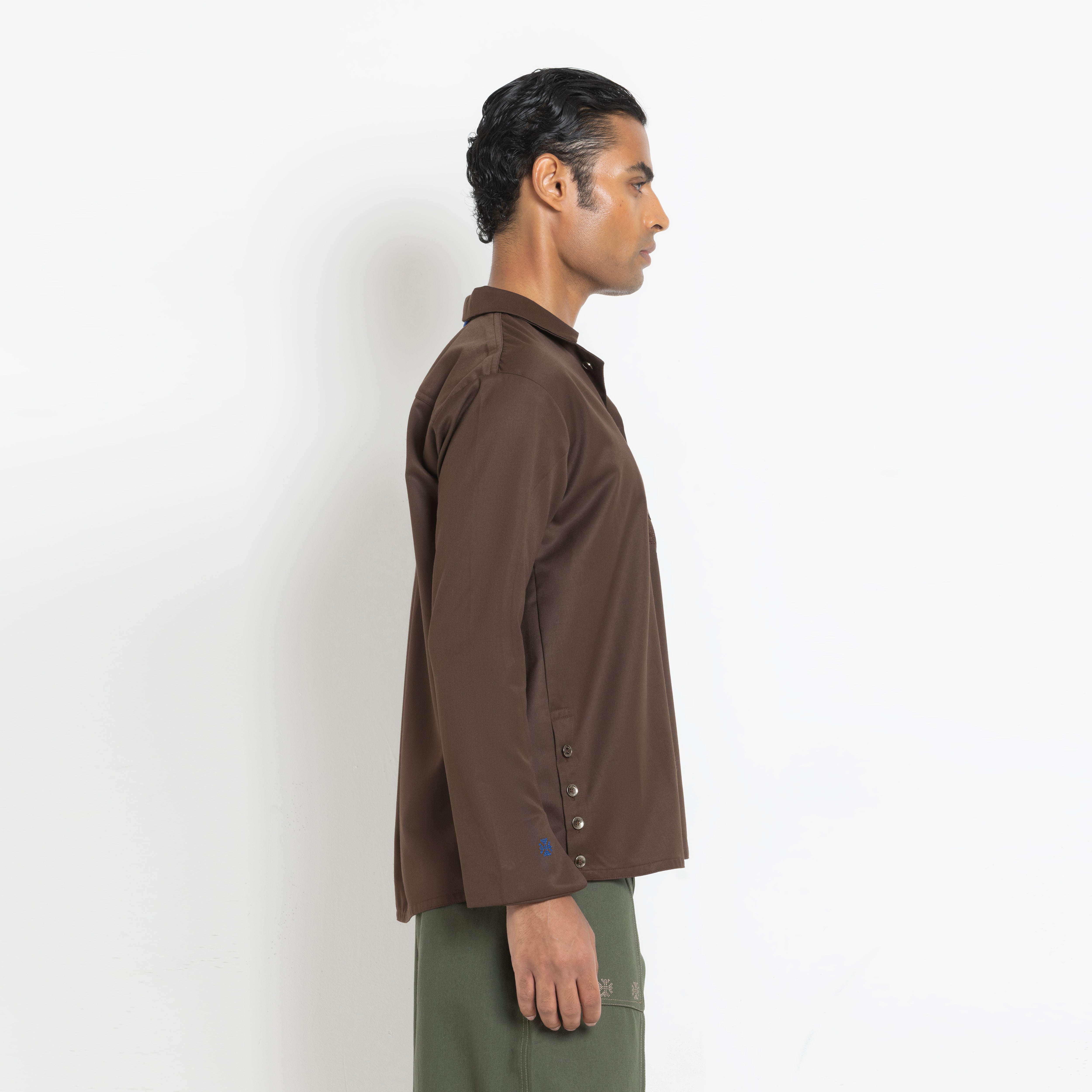 Kara - Workwear Shirt - Dark Brown (Unisex)
