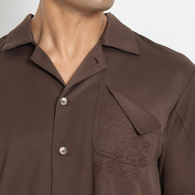 Kara - Workwear Shirt - Dark Brown (Unisex)