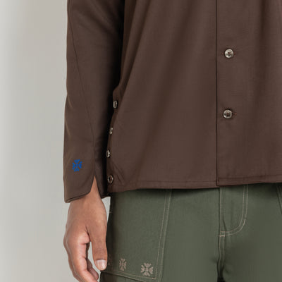Kara - Workwear Shirt - Dark Brown (Unisex)