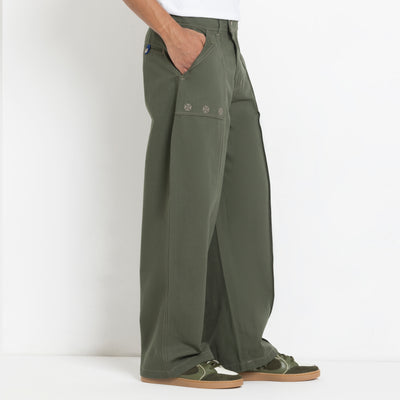 Kara - Pintuck Pant - Olive Green For Men