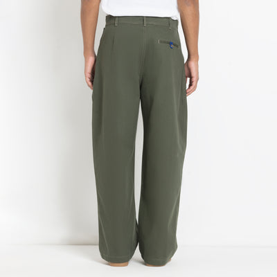 Kara - Pintuck Pant - Olive Green For Men