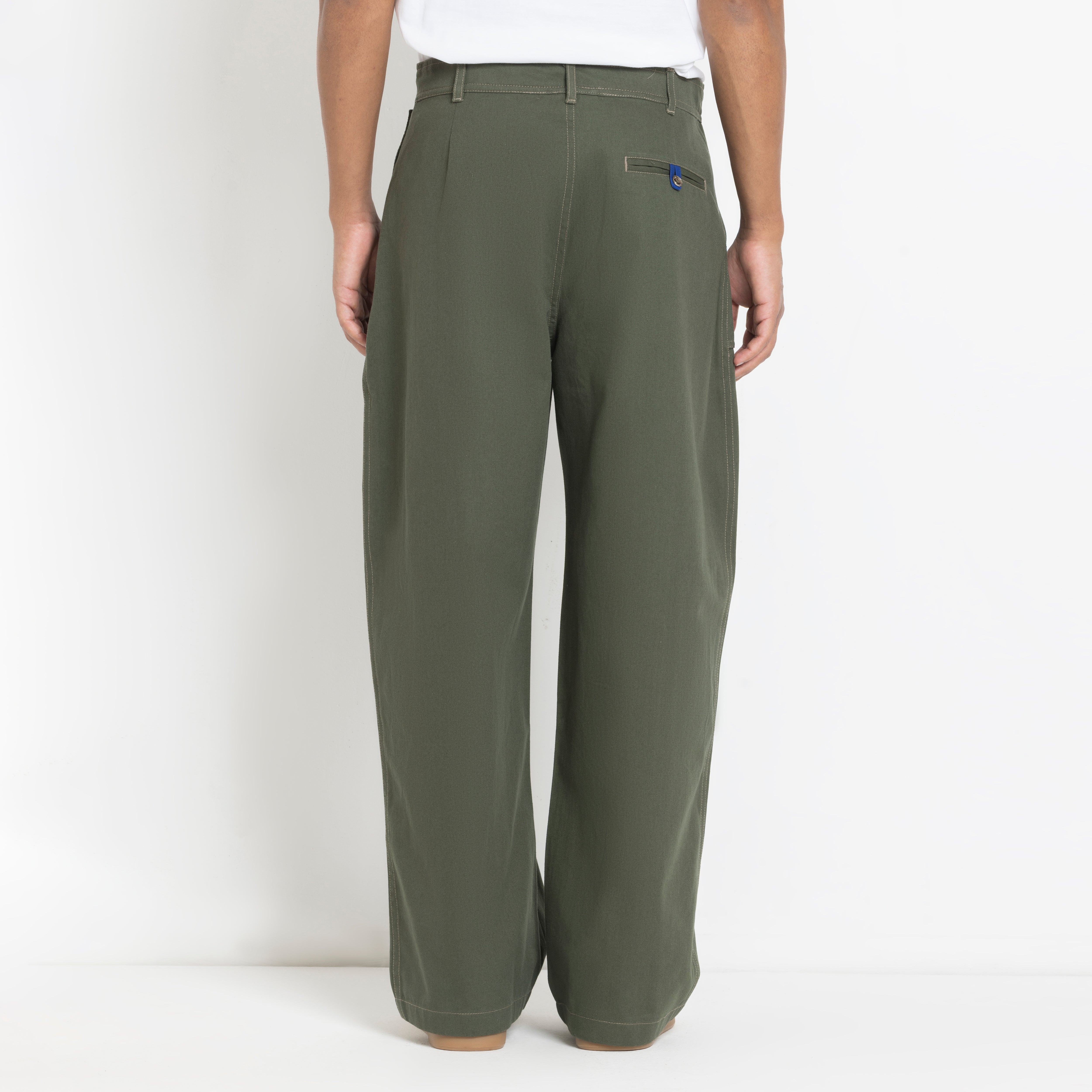 Kara - Pintuck Pant - Olive Green For Men