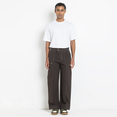 Kara - Pintuck Pant - Dark Brown For Men