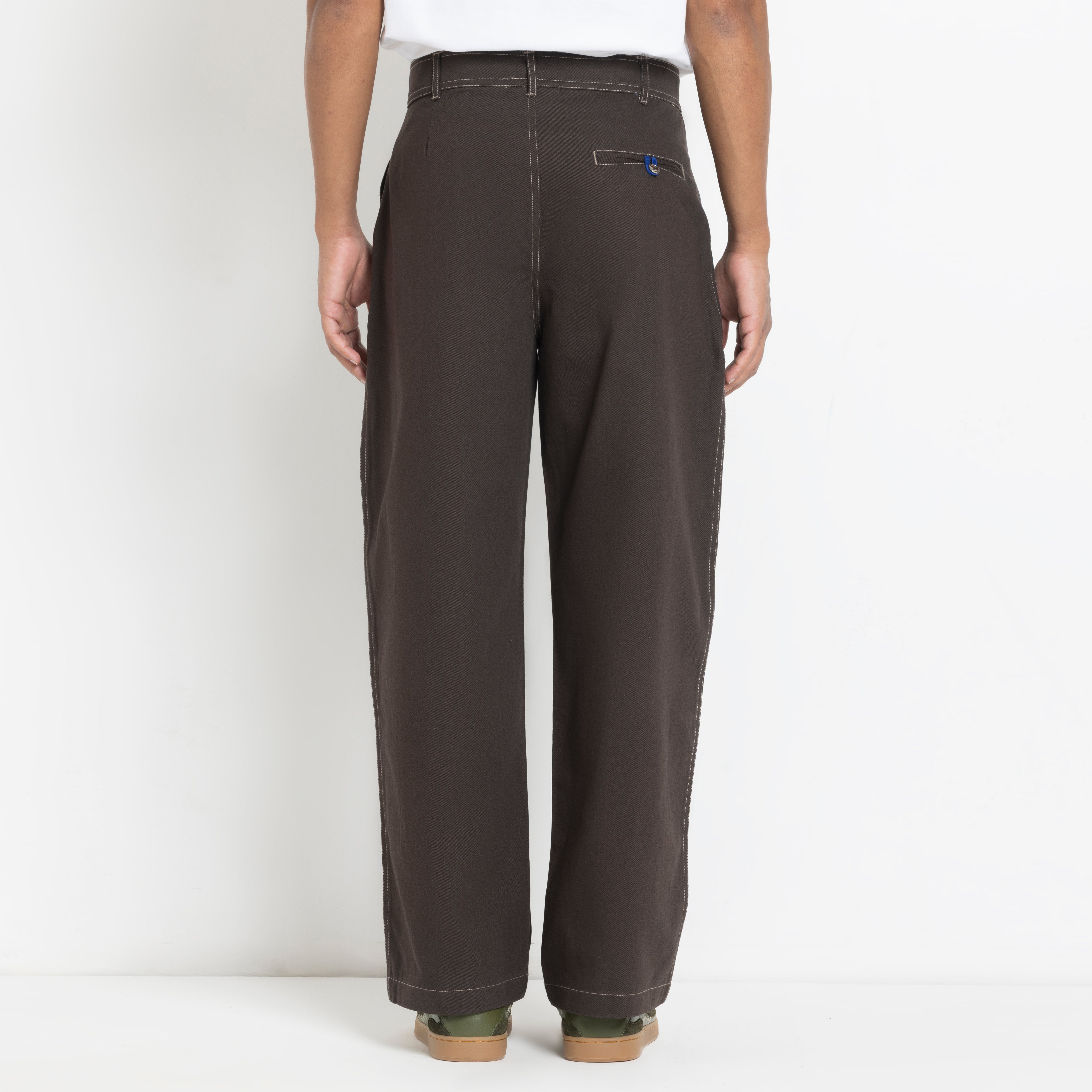 Kara - Pintuck Pant - Dark Brown For Men