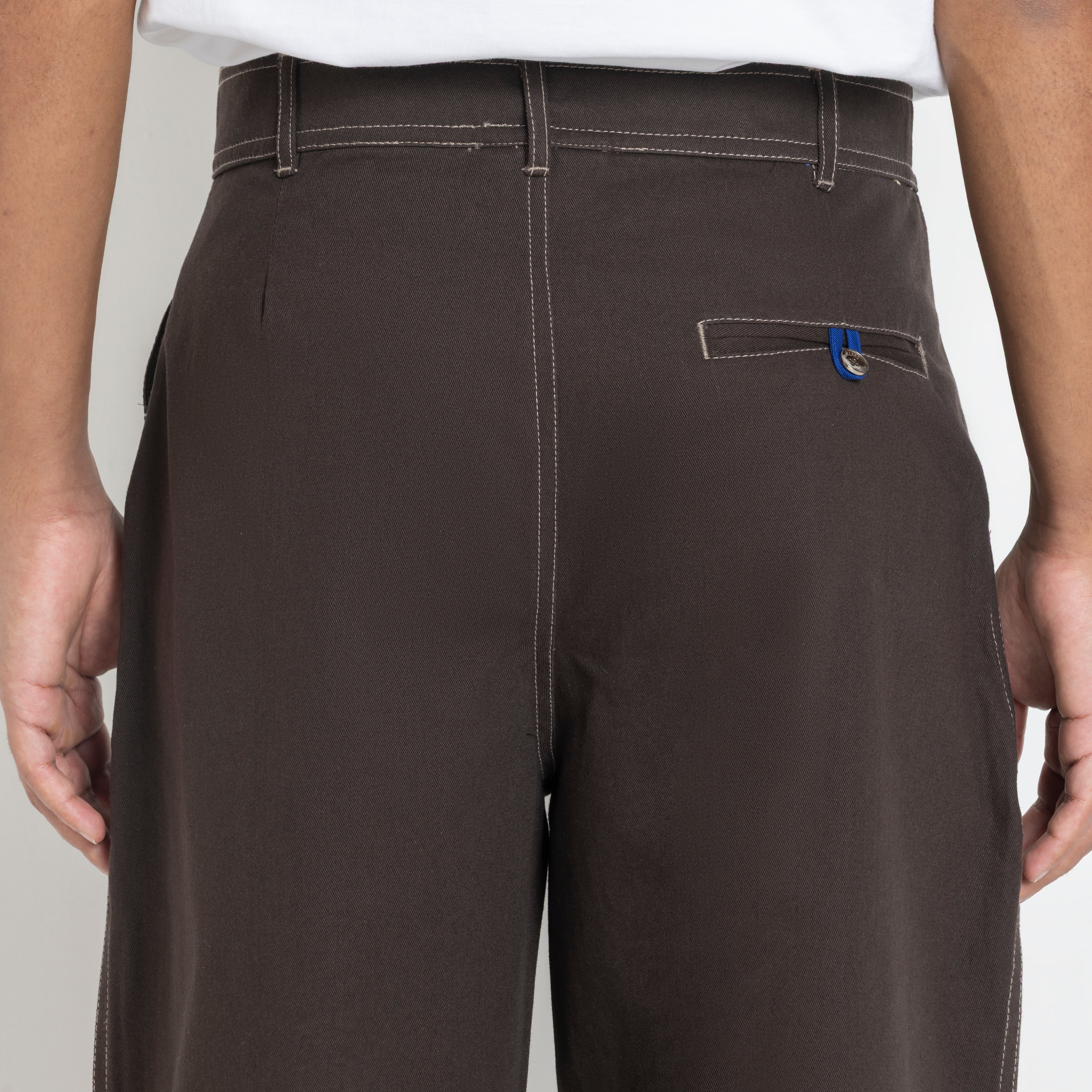Kara - Pintuck Pant - Dark Brown For Men