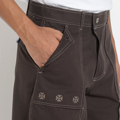 Kara - Pintuck Pant - Dark Brown For Men