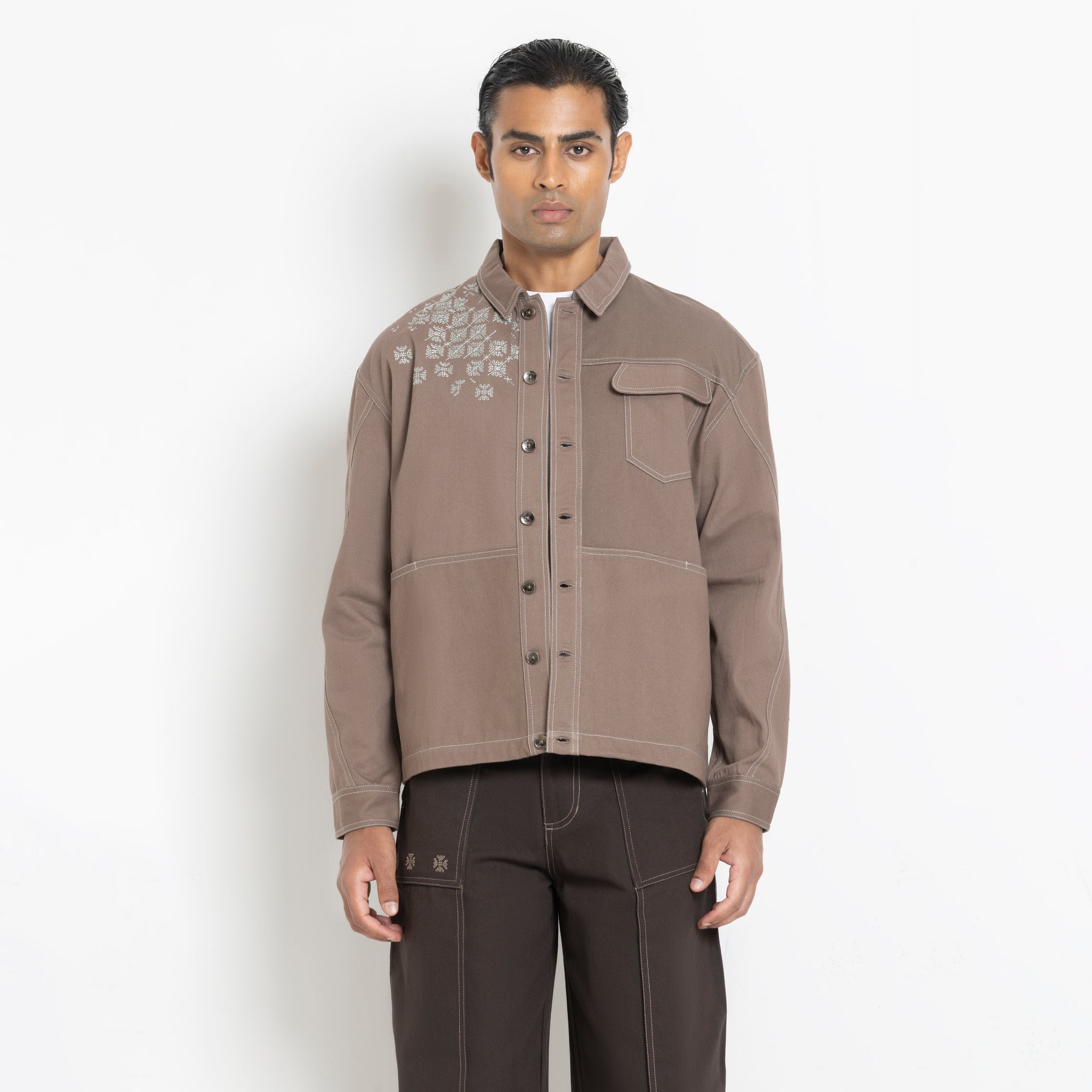 Kara - Utility Shacket - Dark Brown (Unisex)