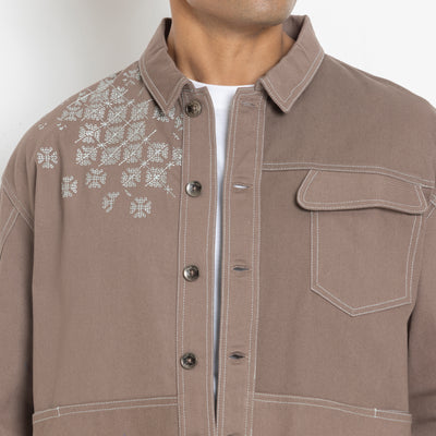 Kara - Utility Shacket - Dark Brown (Unisex)