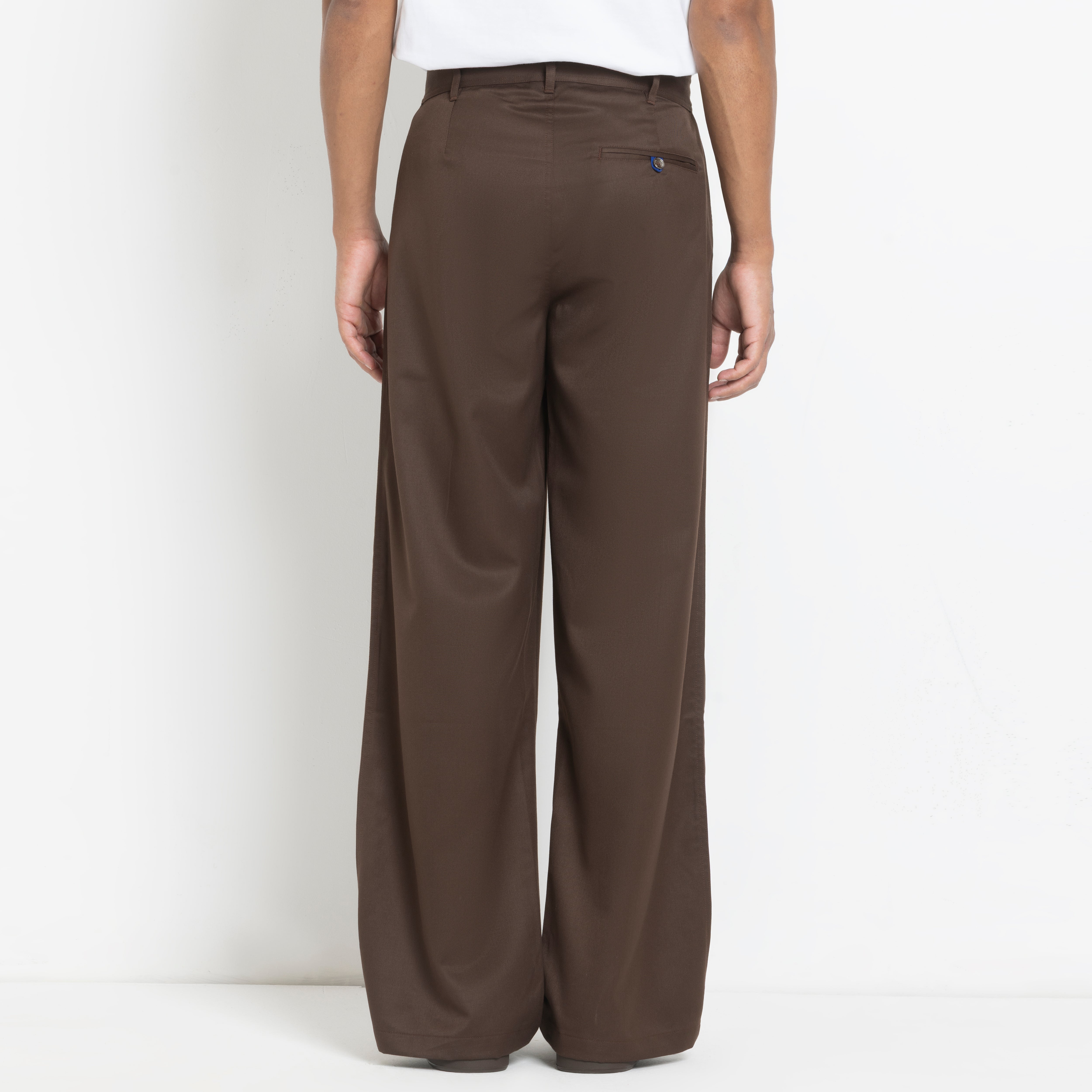 Kara - Pleat Trouser - Dark Brown For Men
