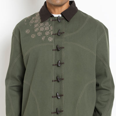 Kara - Toggle Shacket - Olive Green (Unisex)