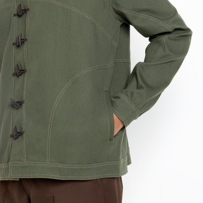 Kara - Toggle Shacket - Olive Green (Unisex)