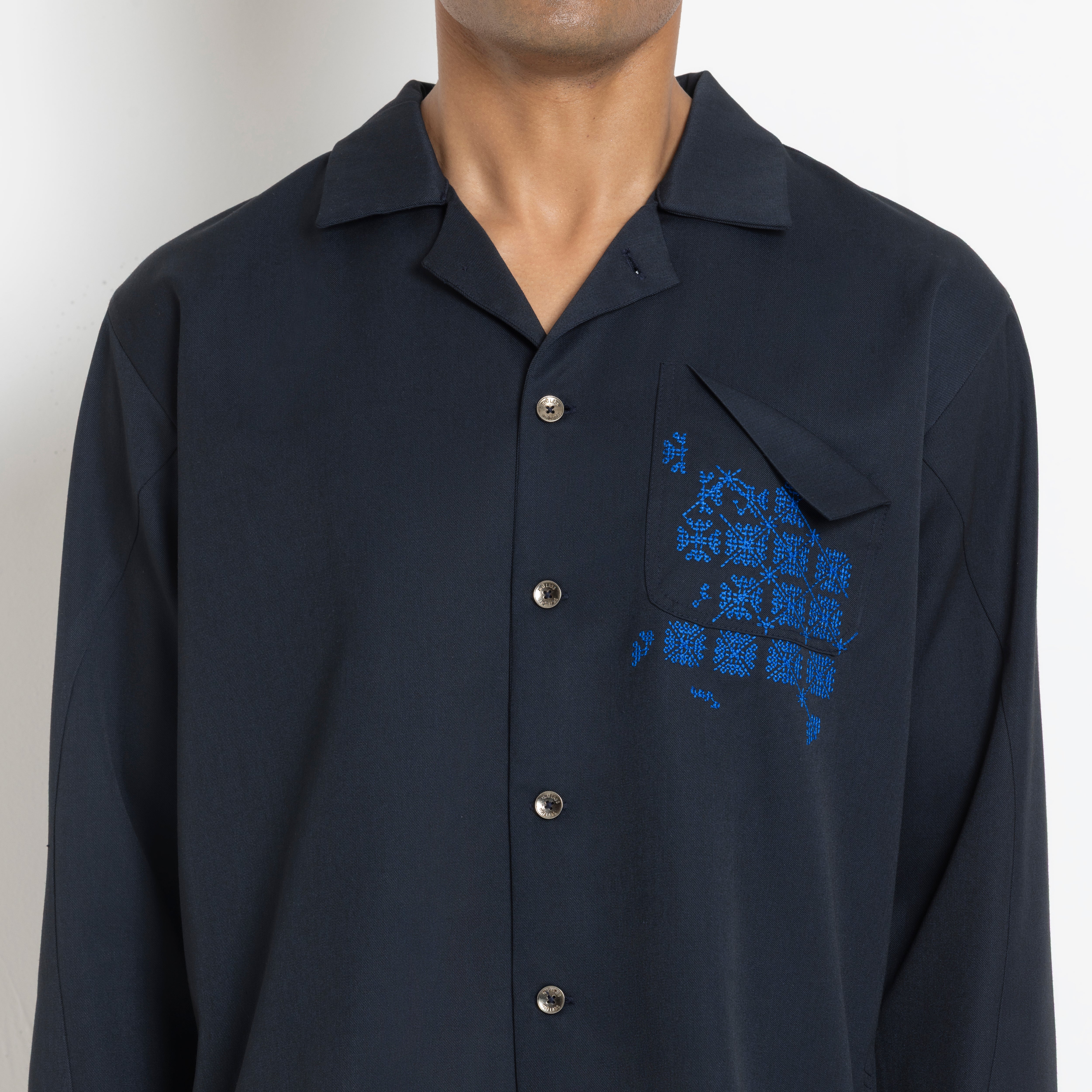 Kara - Workwear Shirt - Navy (Unisex)