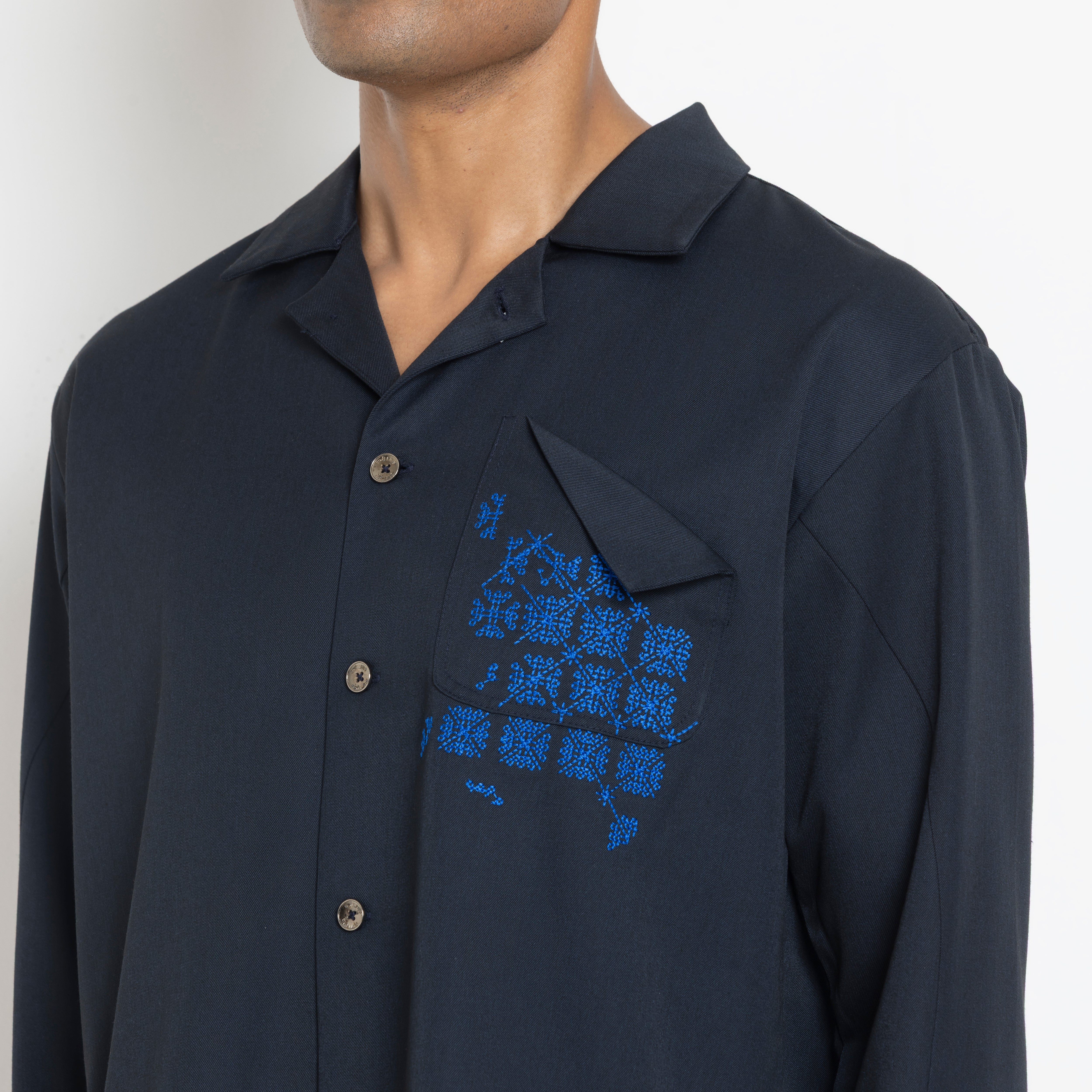 Kara - Workwear Shirt - Navy (Unisex)