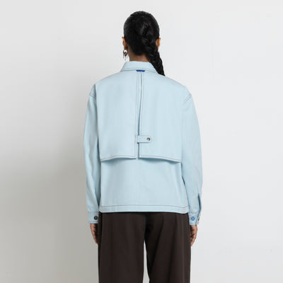 Kara - Utility Shacket - Powder Blue (Unisex)