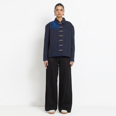 Kara - Toggle Shacket - Navy (Unisex)