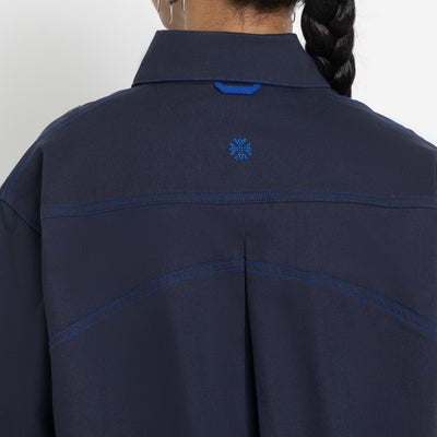 Kara - Toggle Shacket - Navy (Unisex)