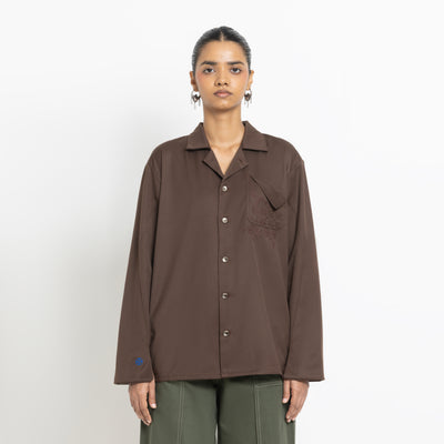 Kara - Workwear Shirt - Dark Brown (Unisex)