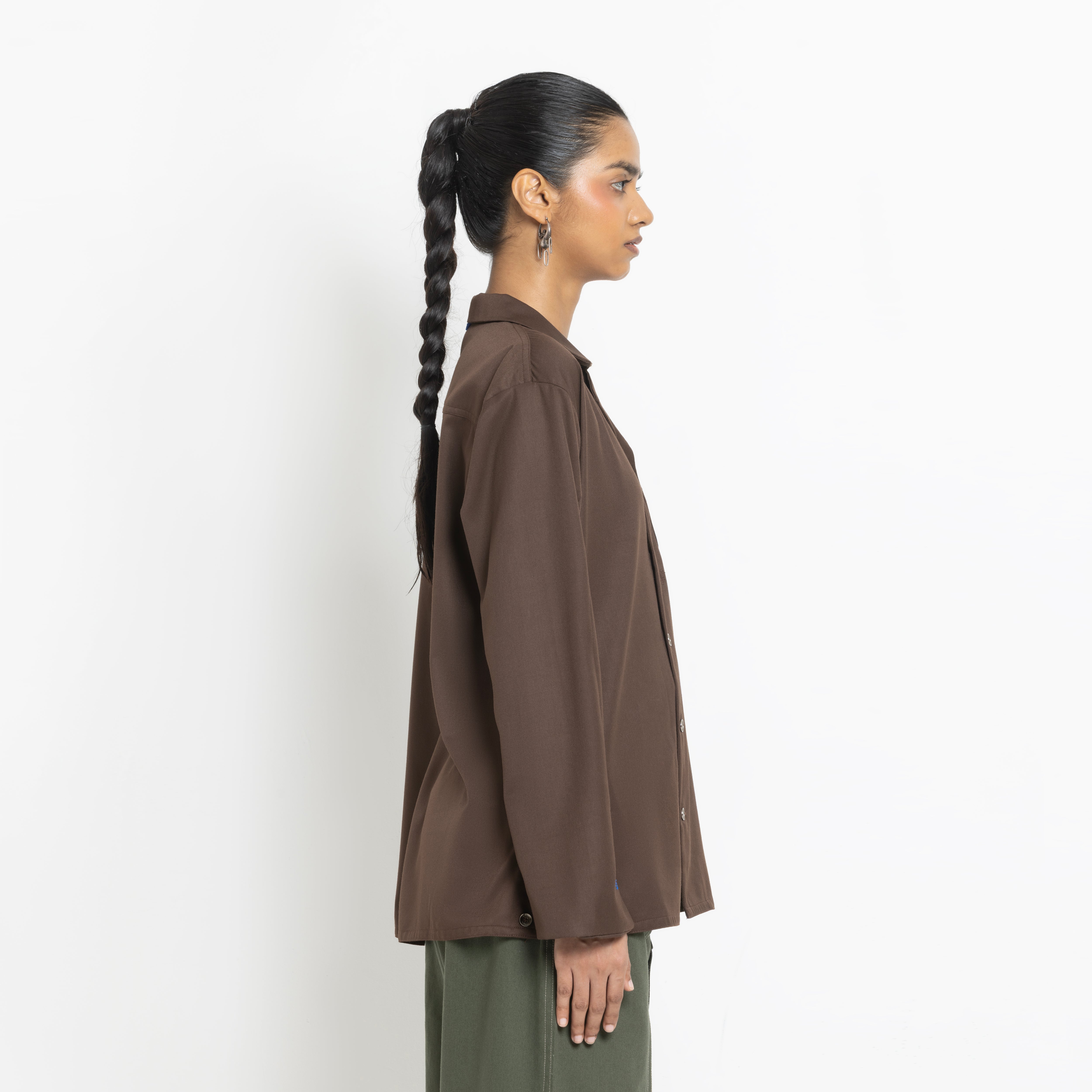 Kara - Workwear Shirt - Dark Brown (Unisex)