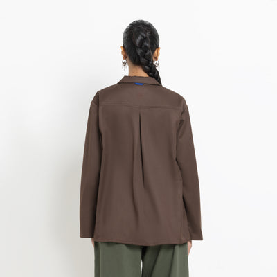 Kara - Workwear Shirt - Dark Brown (Unisex)