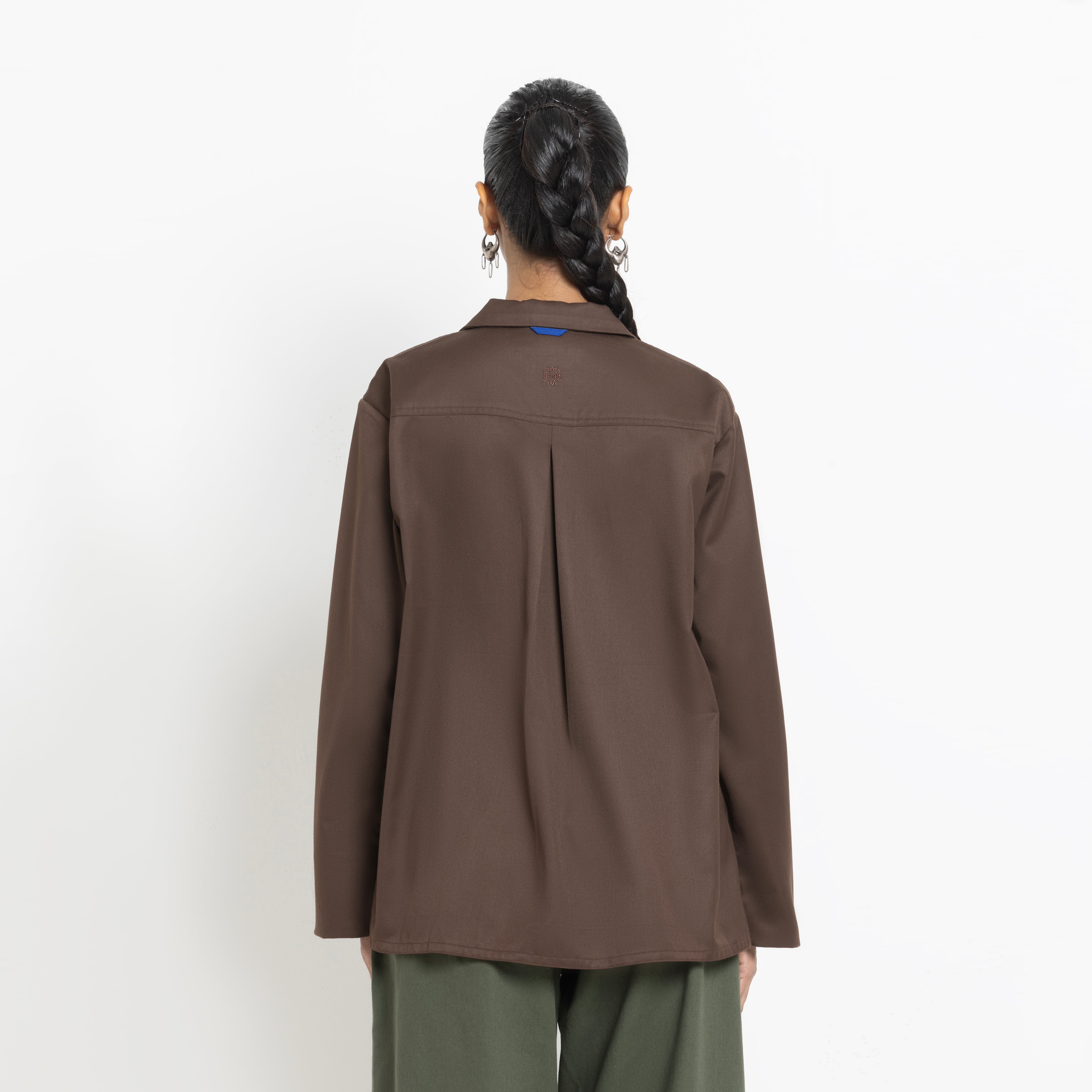 Kara - Workwear Shirt - Dark Brown (Unisex)