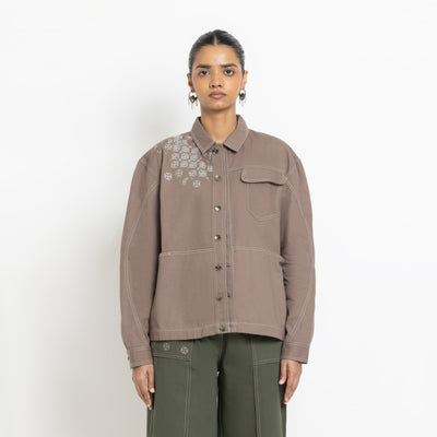 Kara - Utility Shacket - Dark Brown (Unisex)