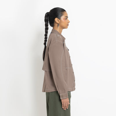 Kara - Utility Shacket - Dark Brown (Unisex)