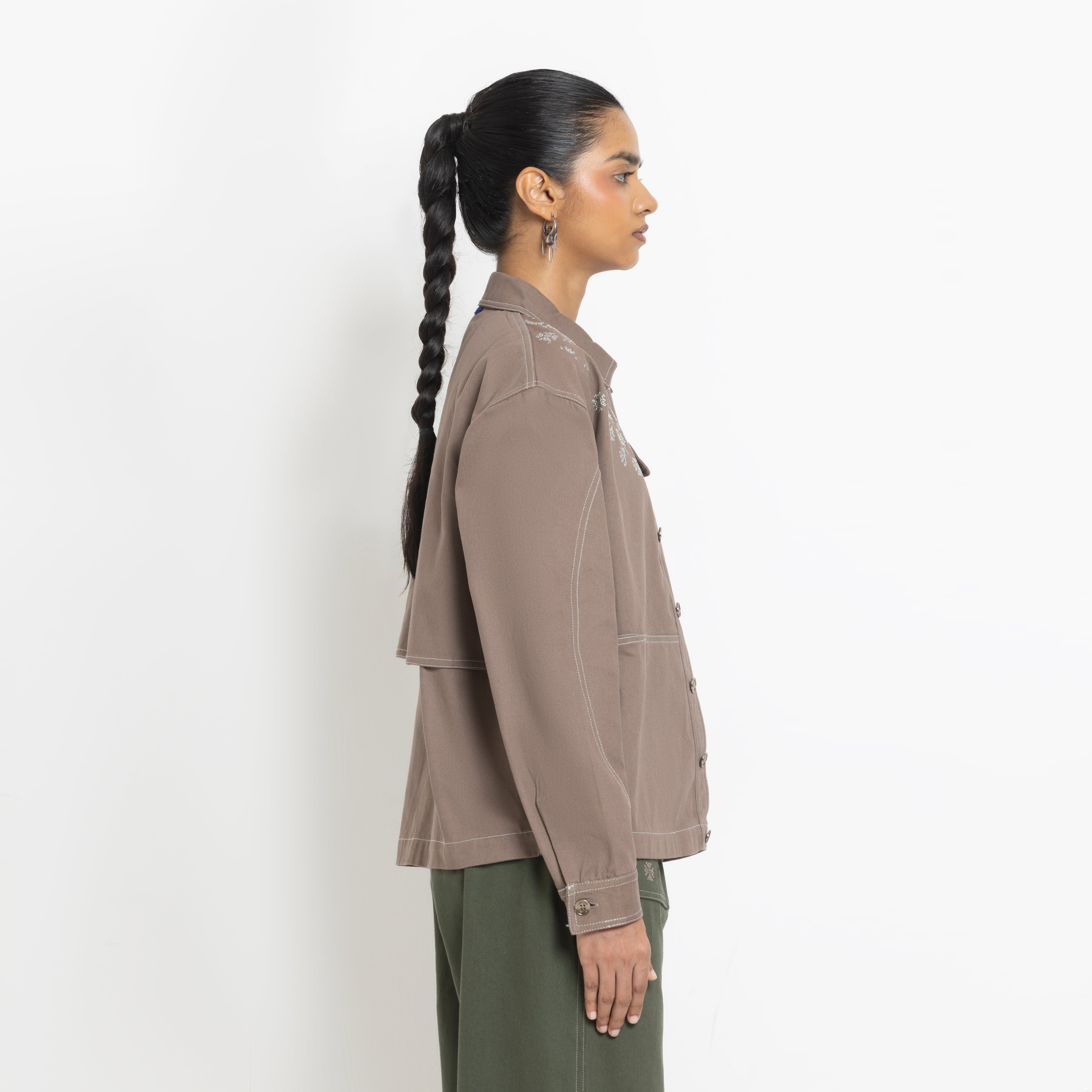 Kara - Utility Shacket - Dark Brown (Unisex)