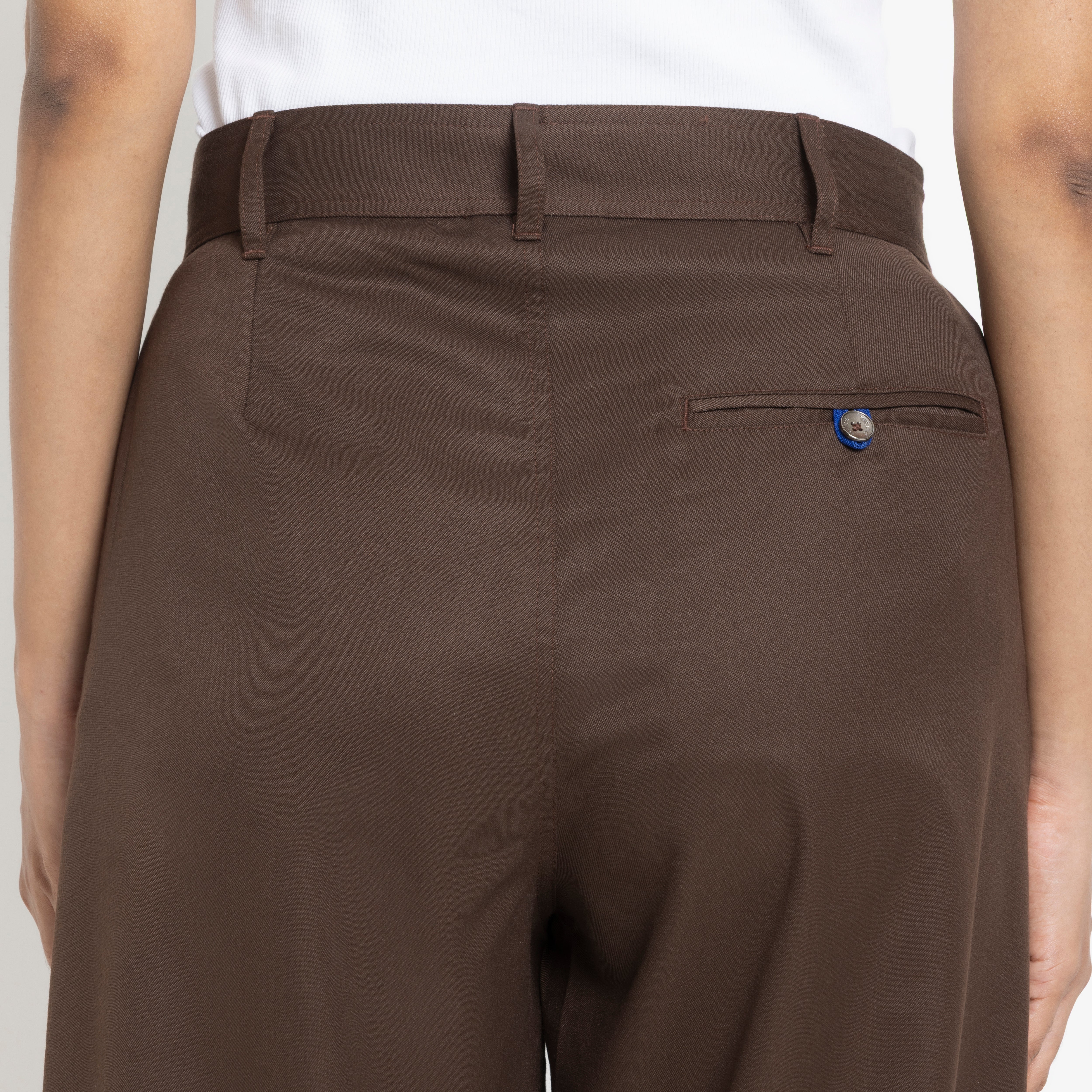 Kara - Pleat Trouser - Dark Brown For Women