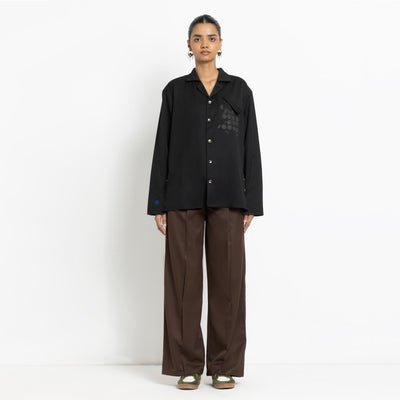 Kara - Utility Shacket - Black (Unisex)