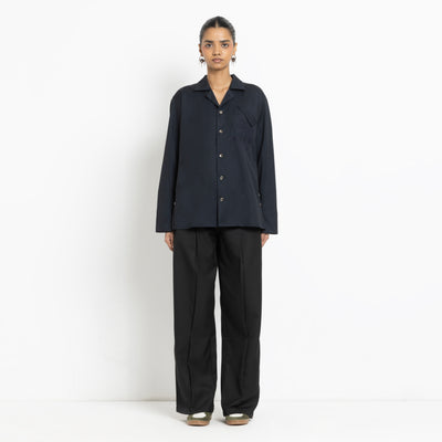 Kara - Workwear Shirt - Navy (Unisex)