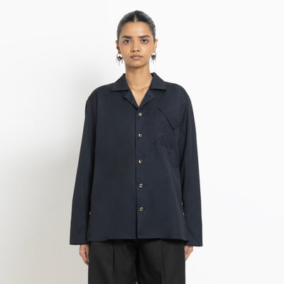 Kara - Workwear Shirt - Navy (Unisex)