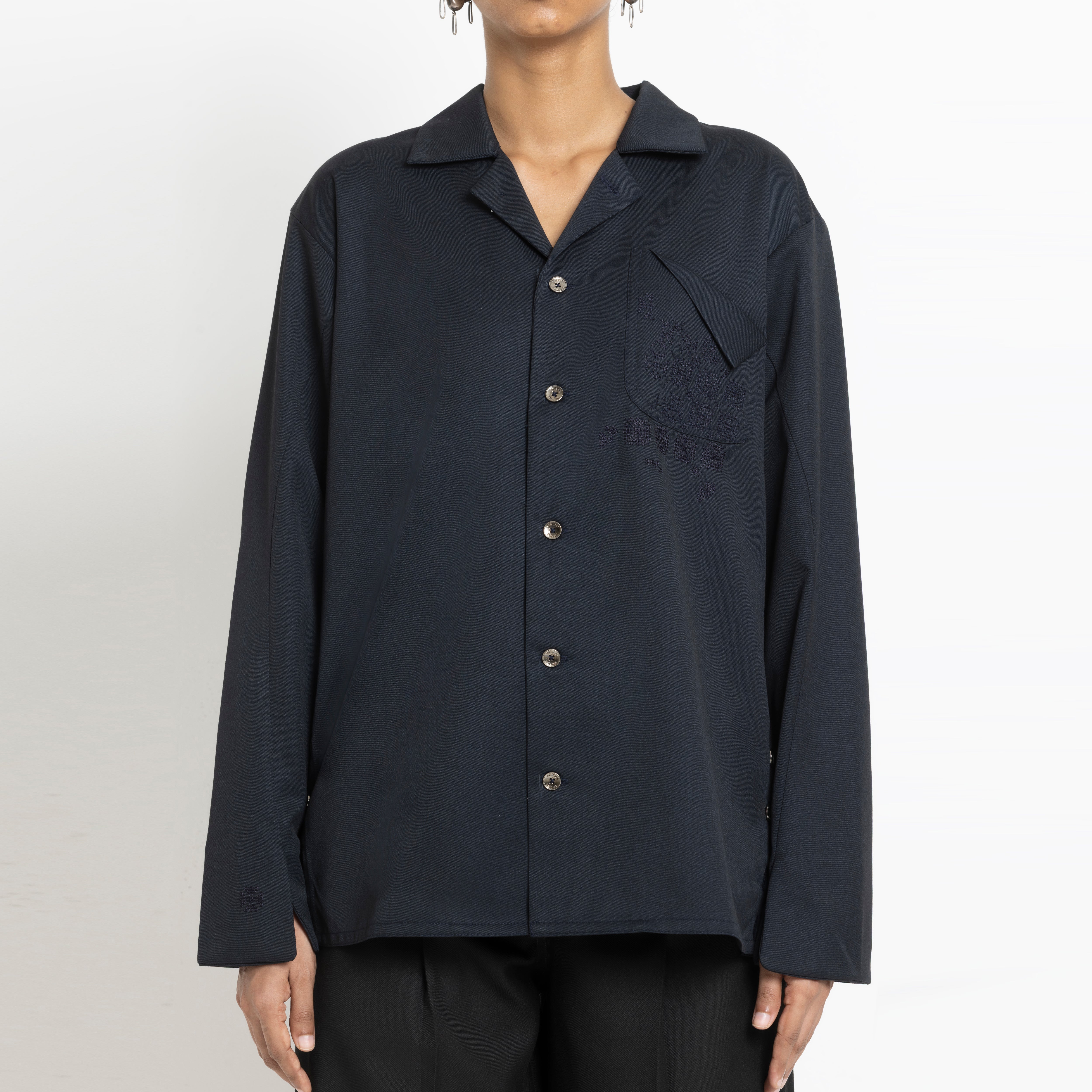 Kara - Workwear Shirt - Navy (Unisex)