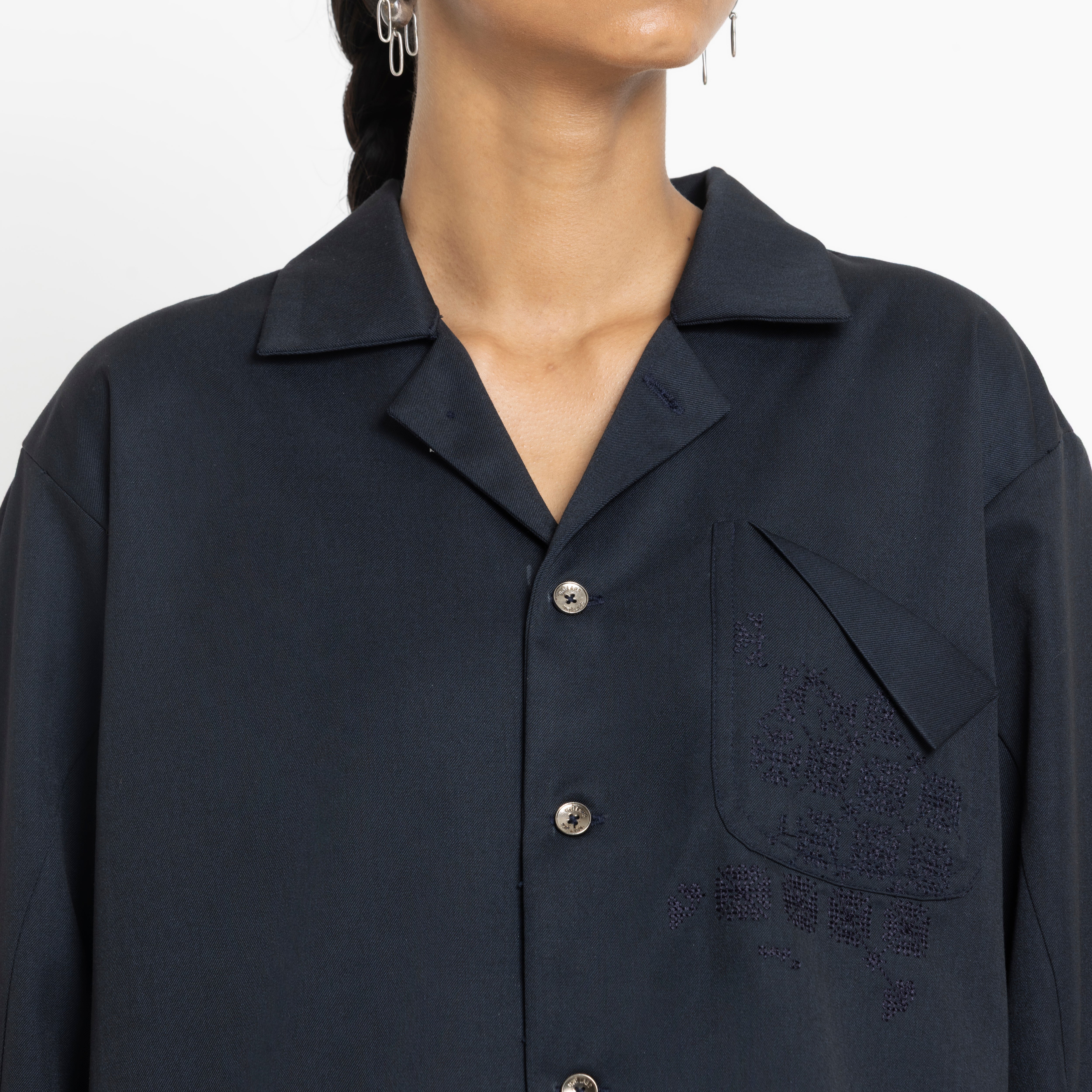 Kara - Workwear Shirt - Navy (Unisex)
