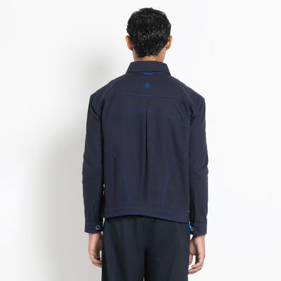 Kara - Toggle Shacket - Navy (Unisex)