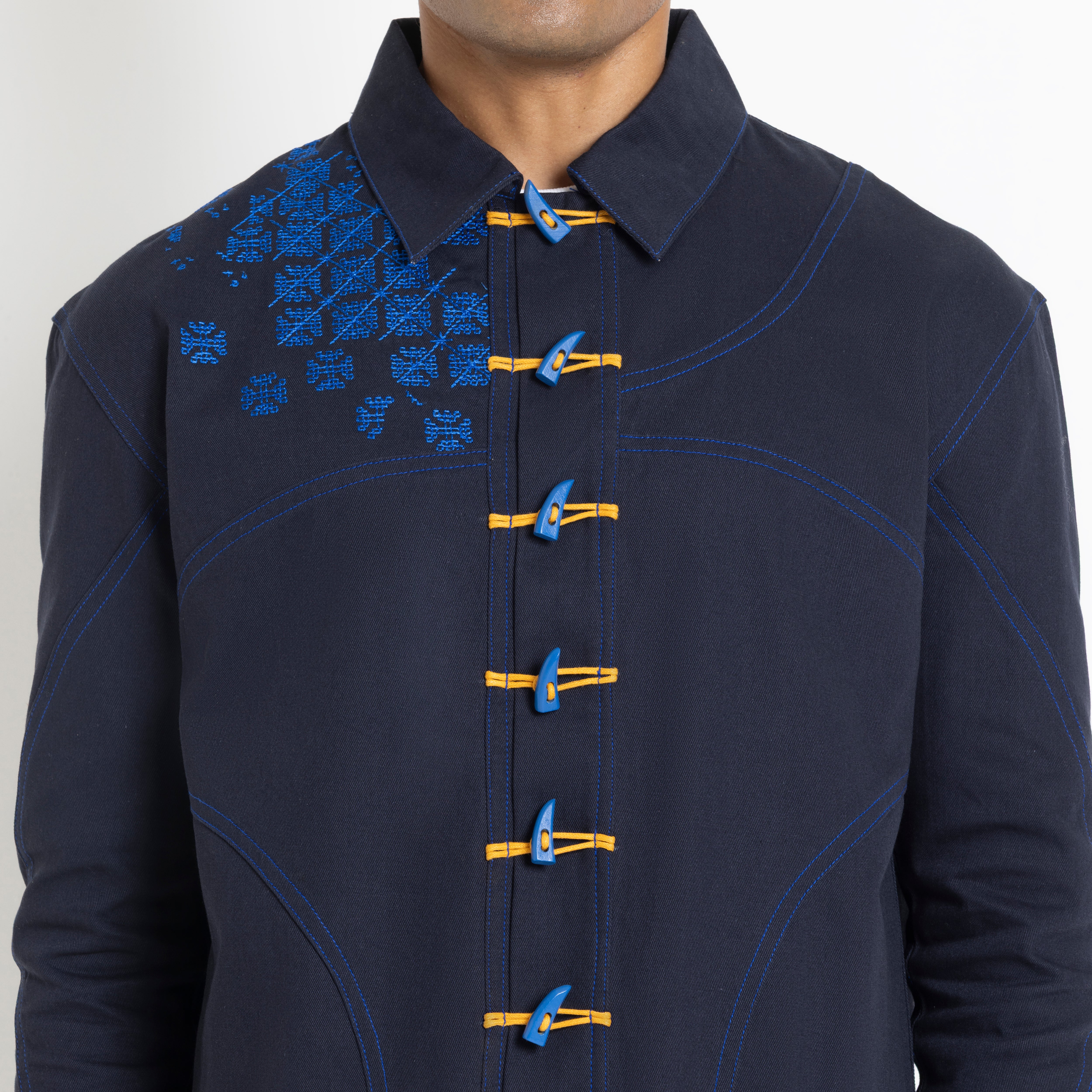 Kara - Toggle Shacket - Navy (Unisex)