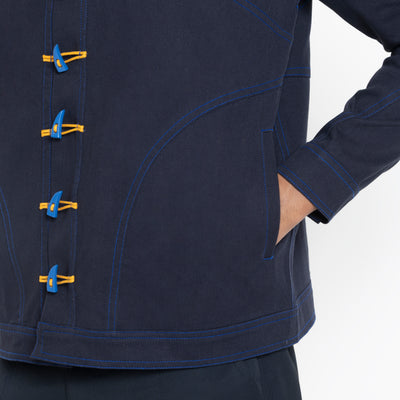 Kara - Toggle Shacket - Navy (Unisex)