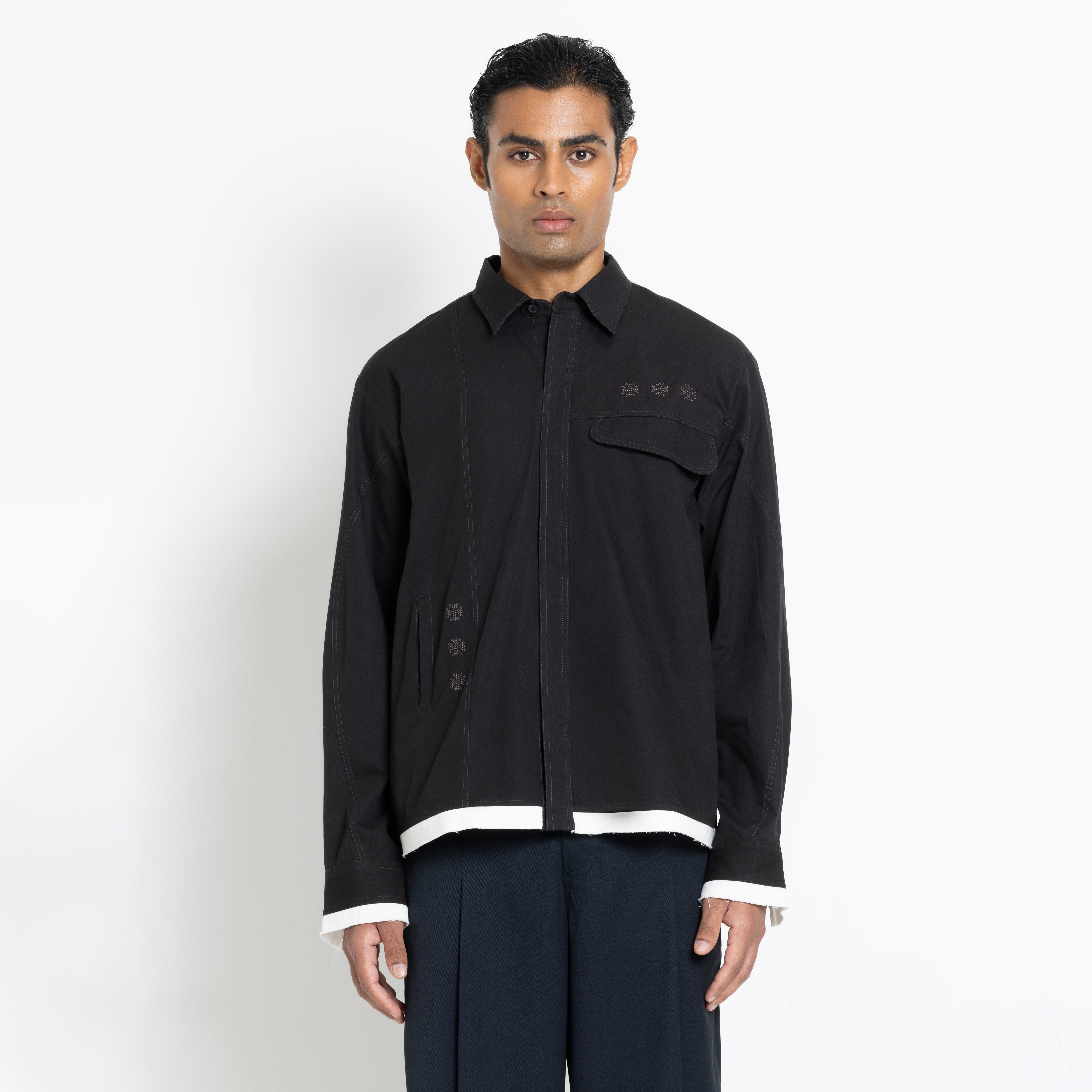 Kara - Deconstructed shirt - Black For Men