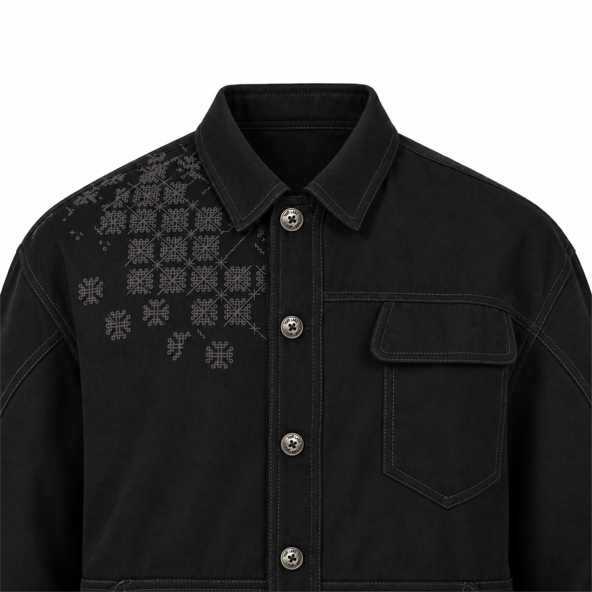 Kara - Utility Shacket - Black (Unisex)