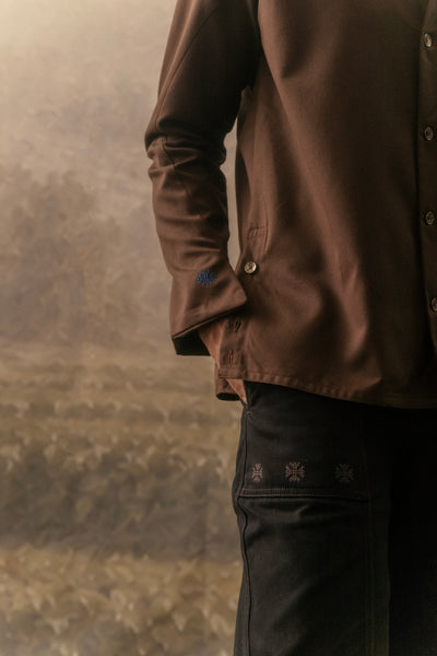 Kara - Workwear Shirt - Dark Brown (Unisex)