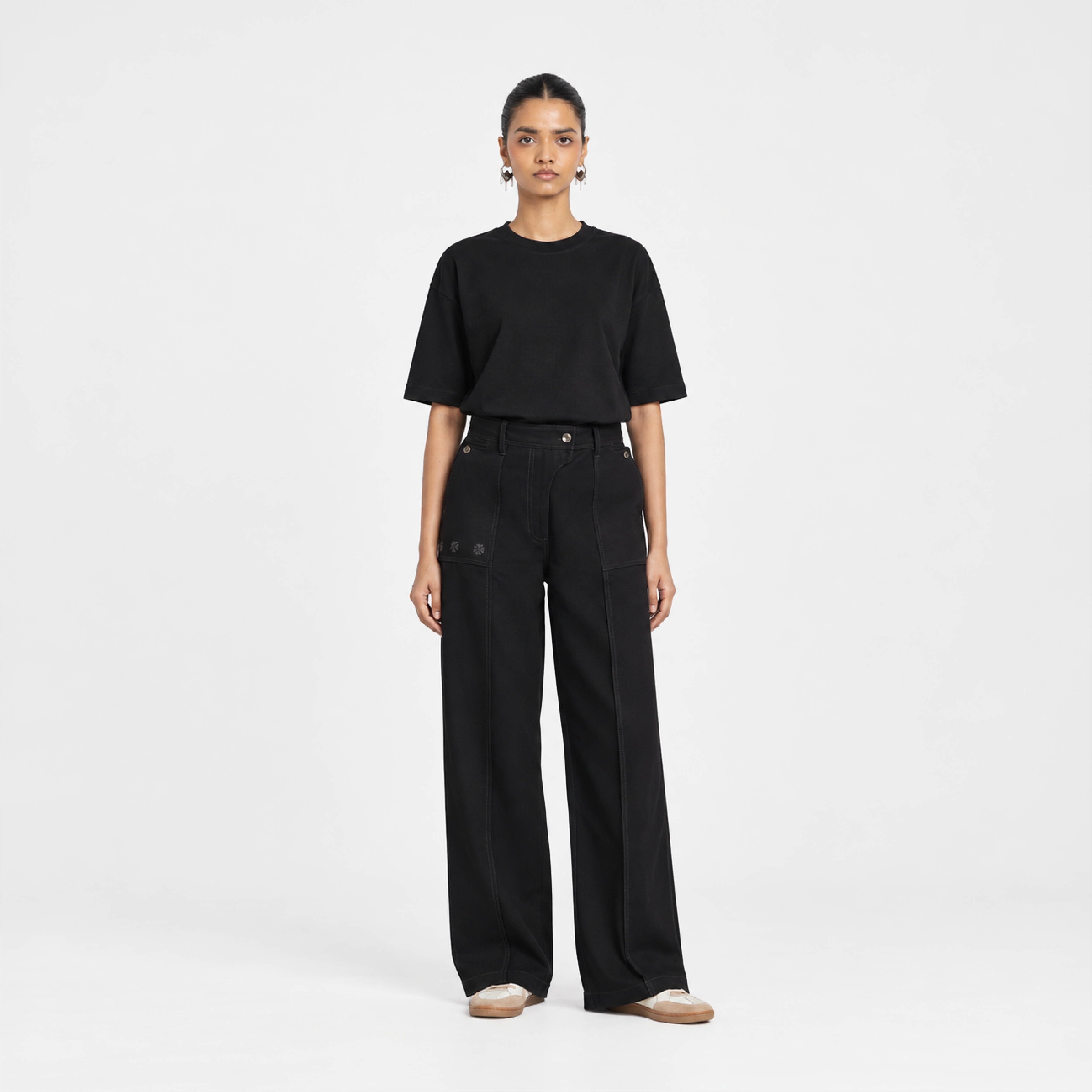Kara - Pintuck Pant - Black For Women