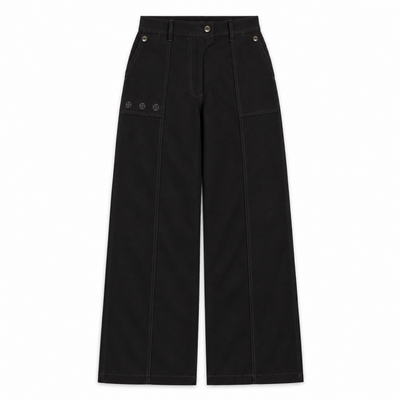 Kara - Pintuck Pant - Black For Women