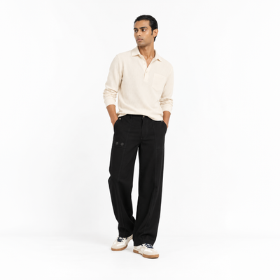 Kara - Pintuck Pant - Black For Men