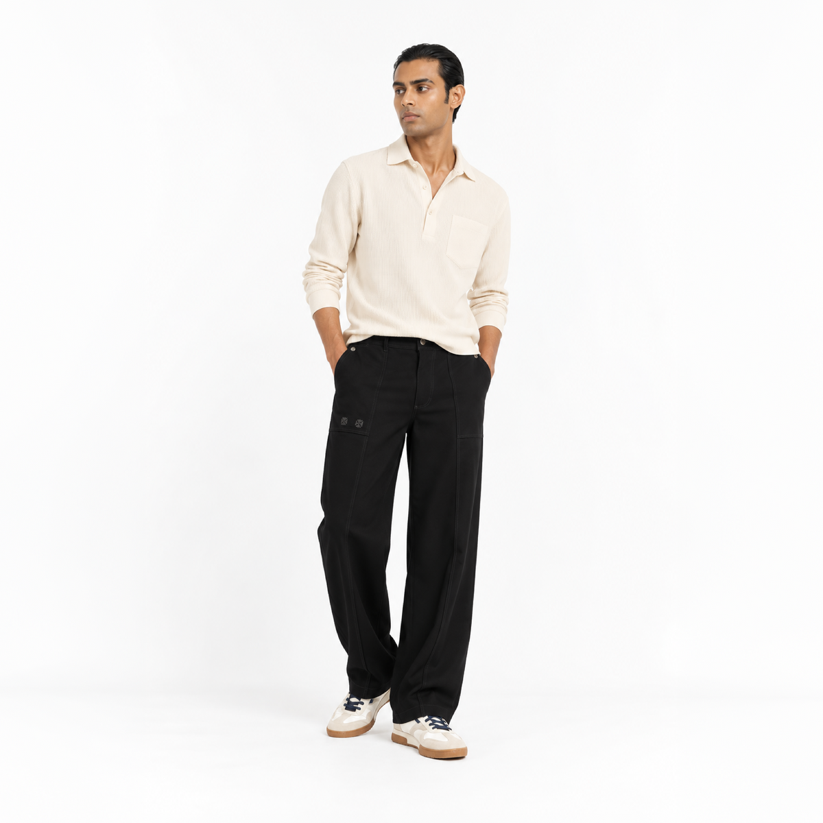 Kara - Pintuck Pant - Black For Men