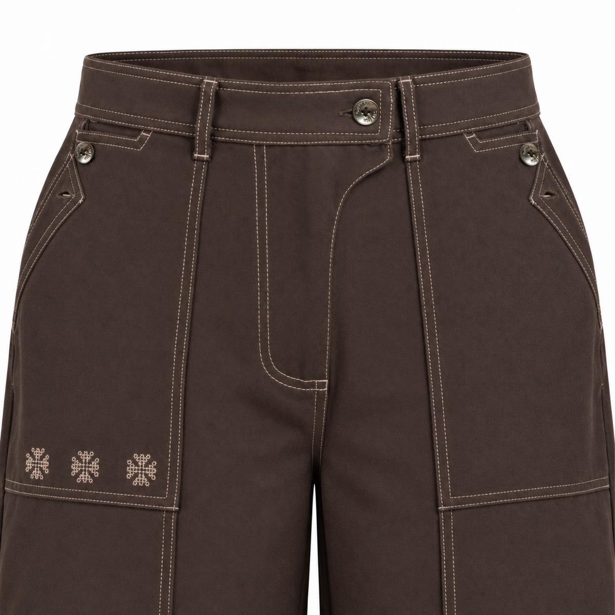 Kara - Pintuck Pant - Dark Brown For Women